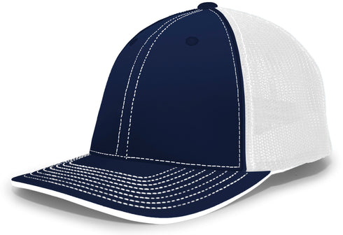 Pacific Headwear Trucker Flexfit® Cap, Size S/M (404M), Color 'NavyWhite'